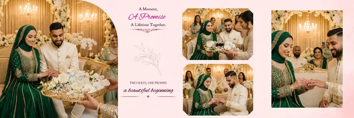 Muslim Engagement Album Premium Islamic Wedding PSD Layout