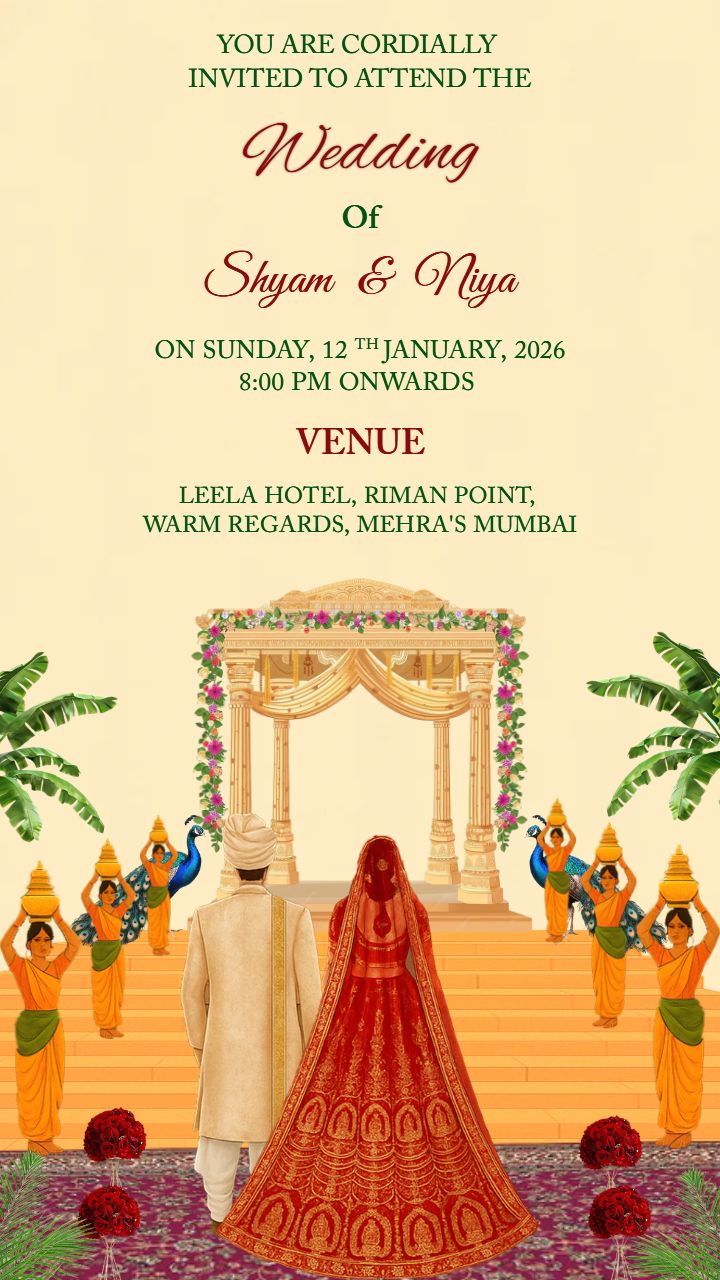wedding invitation card maker with Indian elegance