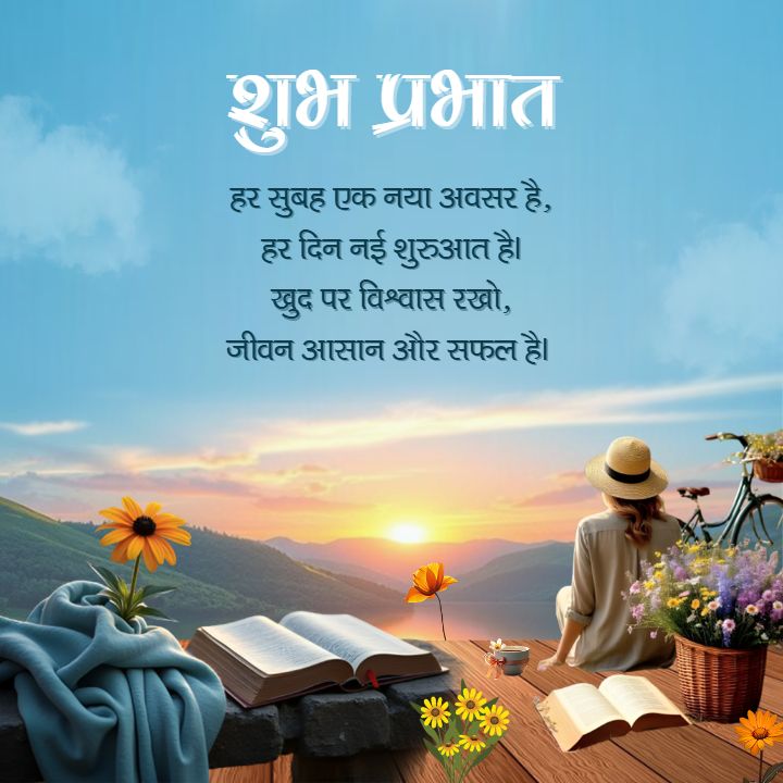 Peaceful Inspirational Good Morning Quotes in Hindi