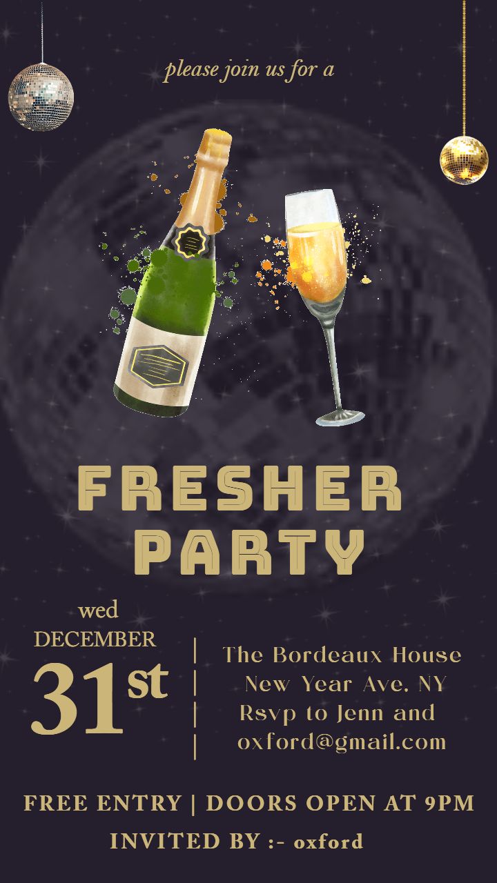 Freshers Party Invitation Card Download Free Online