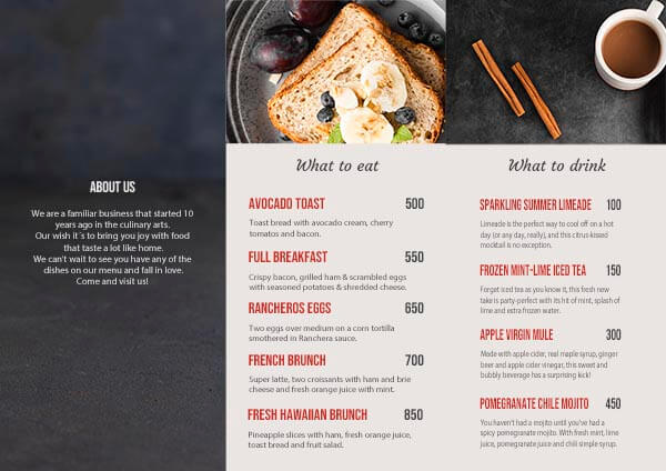 Fast Food Menu Template Download
