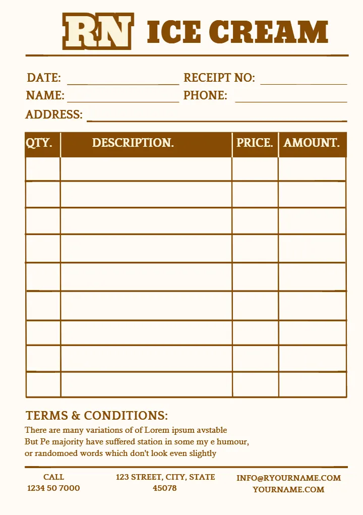 Printable Bill Book Format for Small Business Easily Online