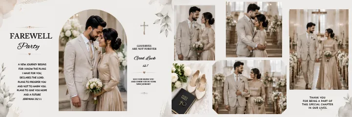 Christian Wedding Album Elegant Bridal Shower PSD Album