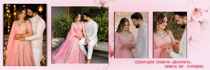 Engagement Album PSD Cinematic Engagement Album Pink HD