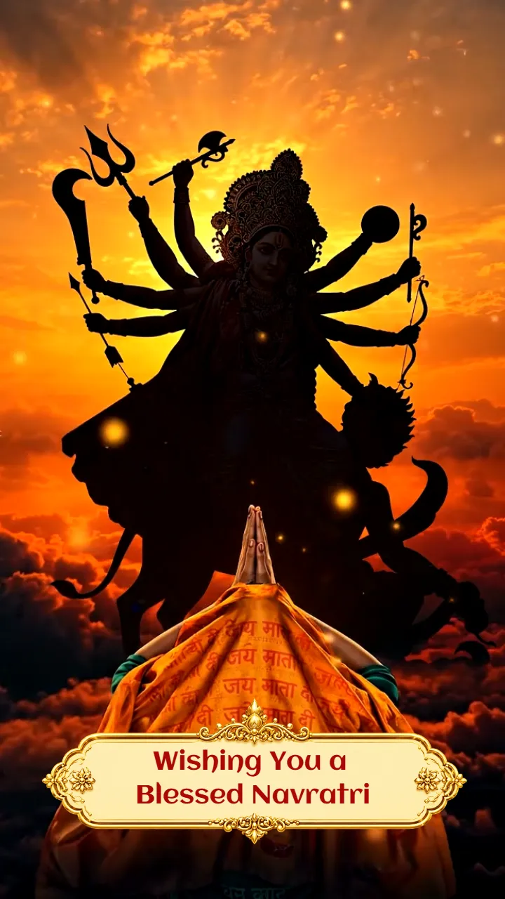Navratri 3D Status Video for Maa Durga Devotional Wishes