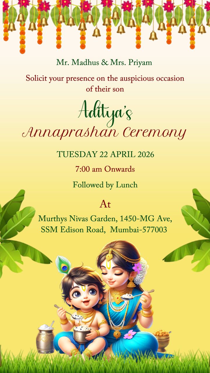 Indian Annaprashan Template with Divine Feel