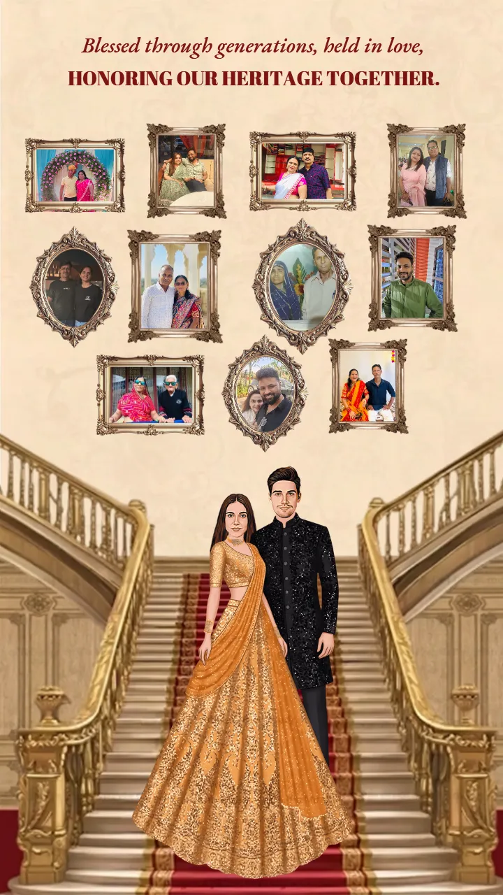 Beautiful Wedding Invitation Video with Caricature Theme