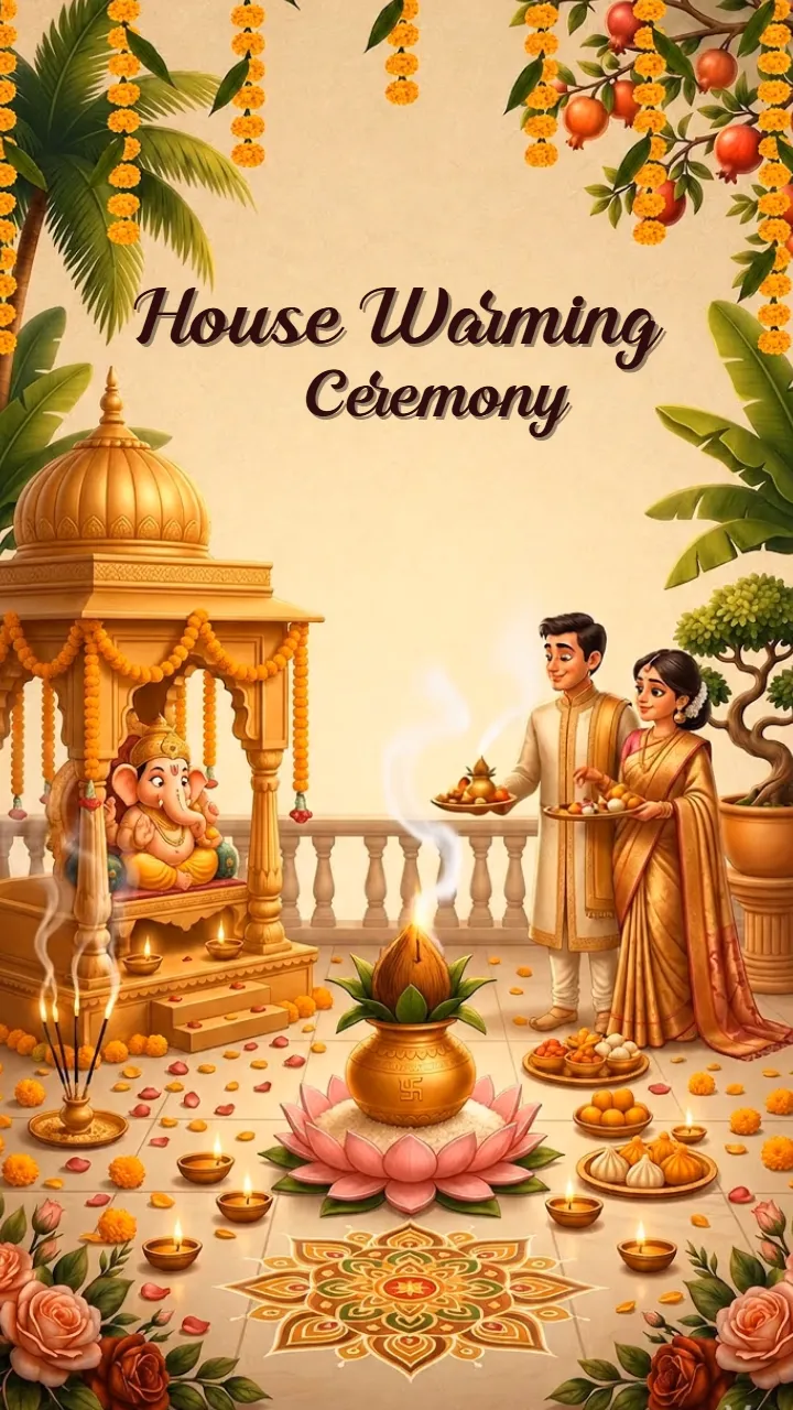 3D HouseWarming Invitation Video for Family Celebration