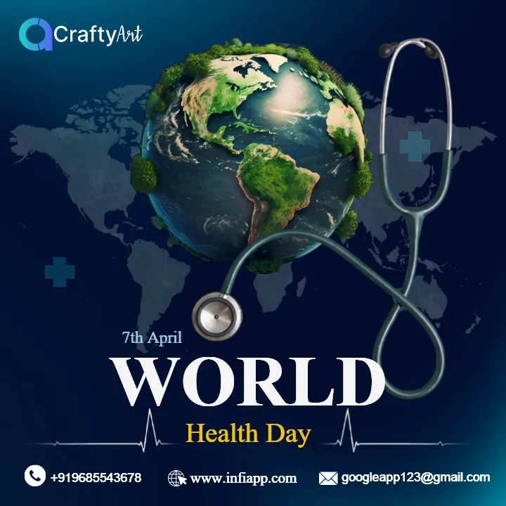 Creative World Health Day Branding Post in English Online