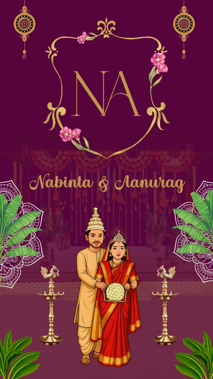 Bengali Wedding Video Invite with Traditional Look