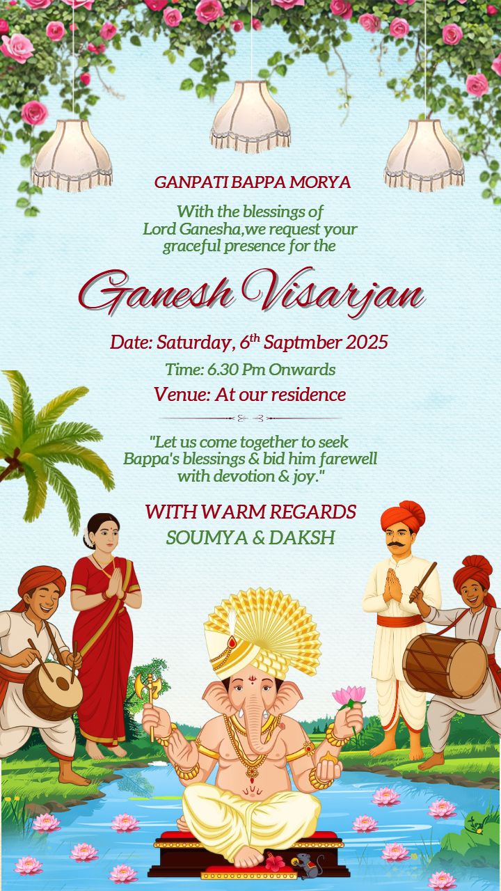 Ganesh Visarjan Status Video Download with Joy and Devotion