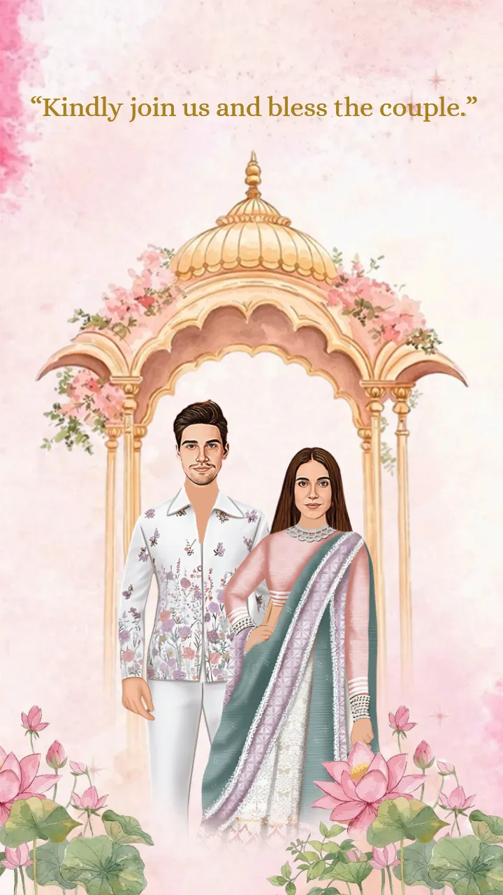 Save the date Invitation Video Romantic Couple Theme