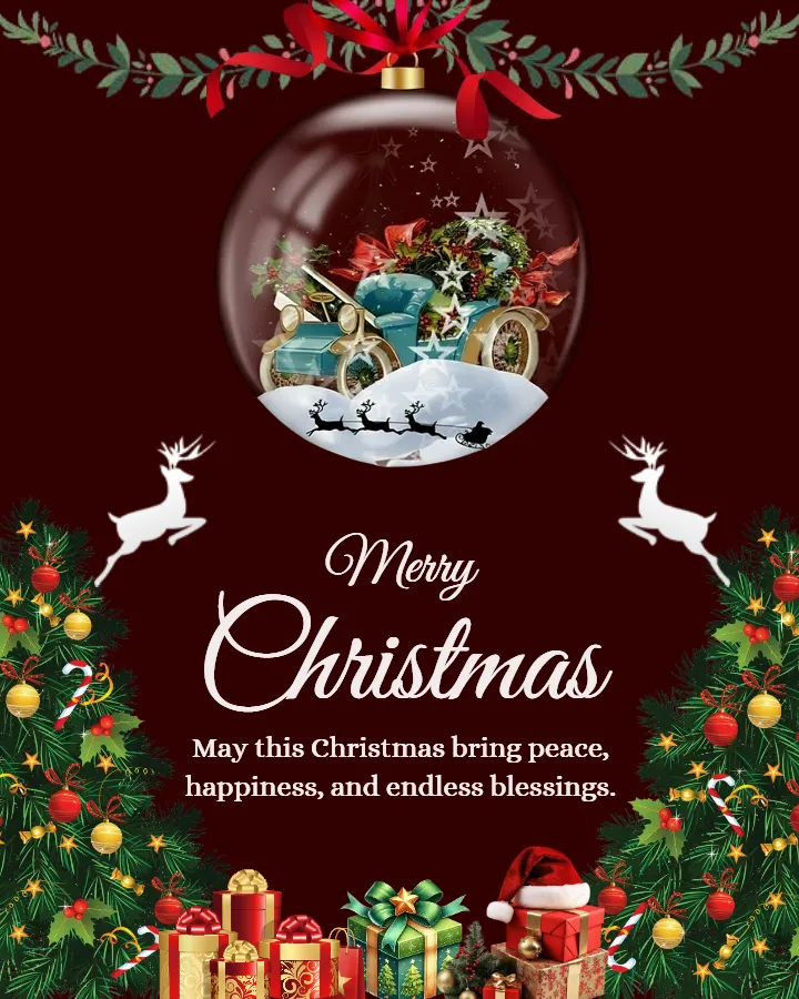 Beautiful Merry Christmas Wishes Image English HD Download