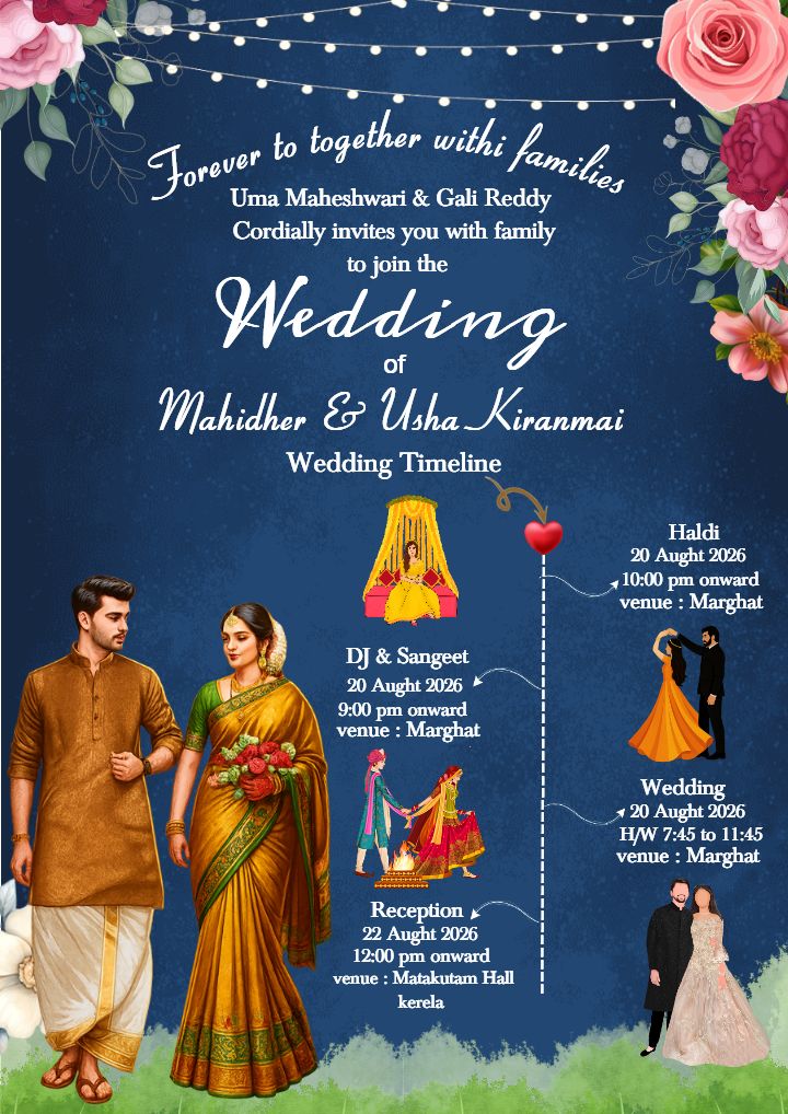 Celebrate heritage with a graceful Wedding Invitation card
