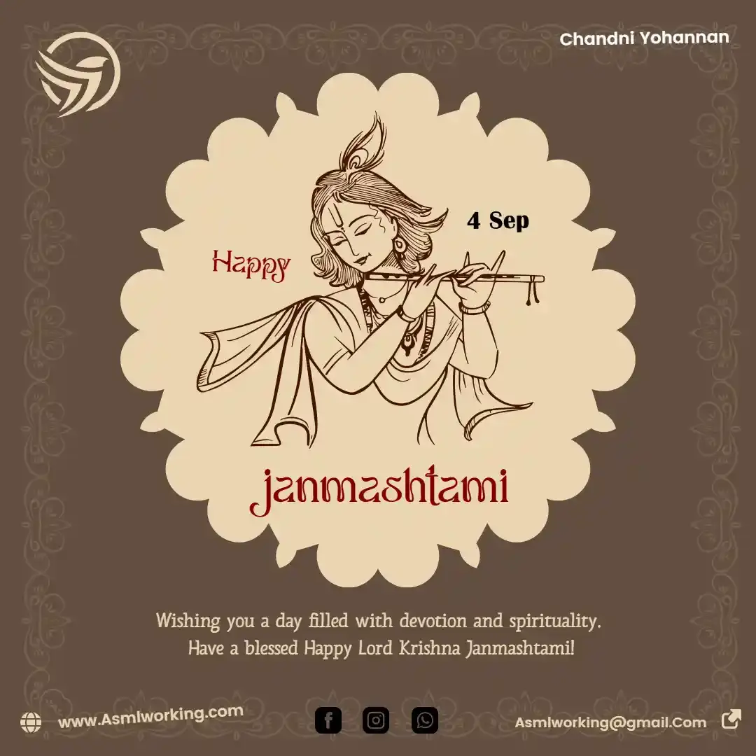 Happy Janmashtami Branding Post Templates for Business