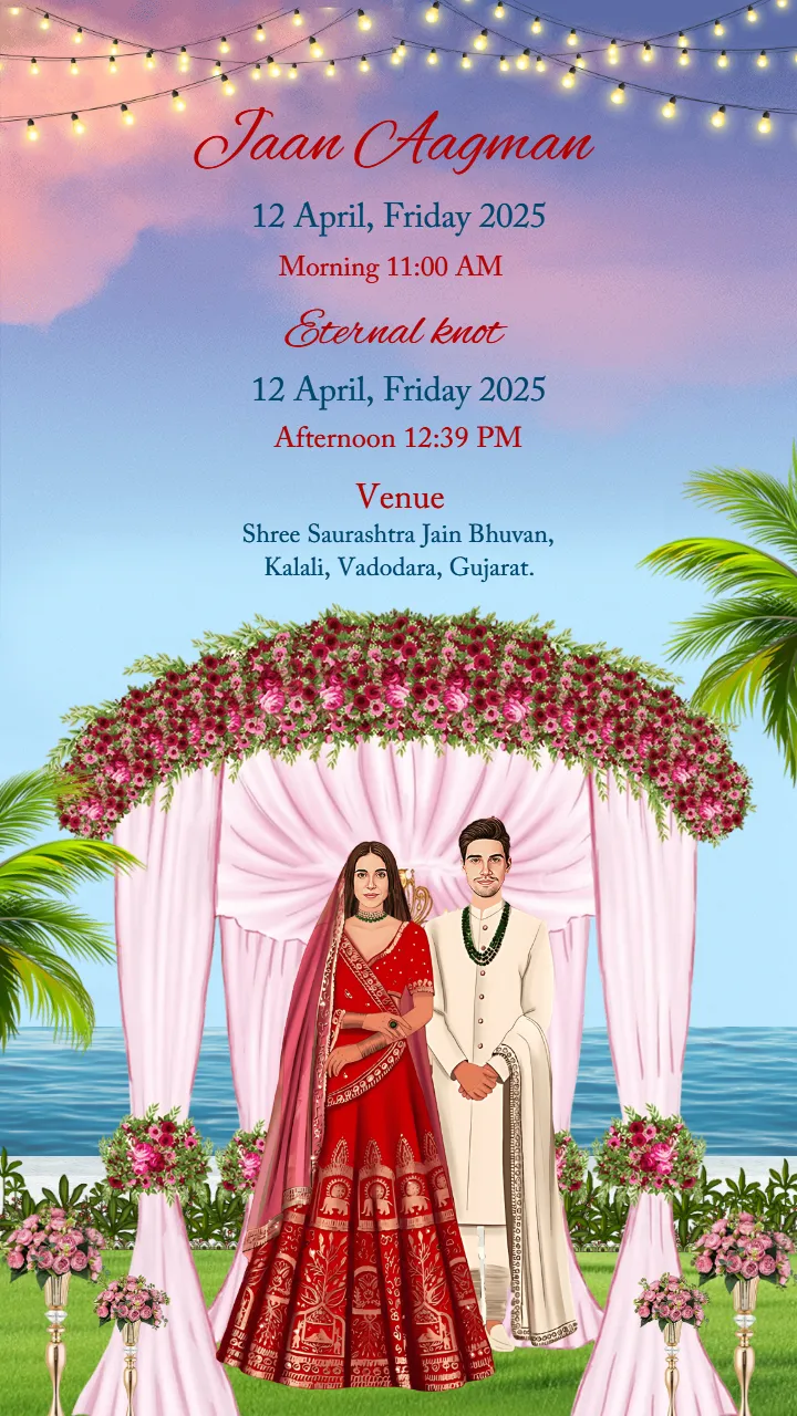 Wedding invitation video Traditional Wedding Theme