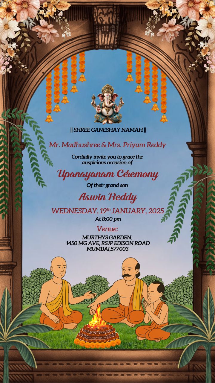 A perfect pick for upanayanam ceremony invitation video