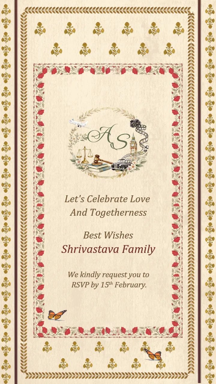 Wedding Invitation Video Traditional Indian Theme