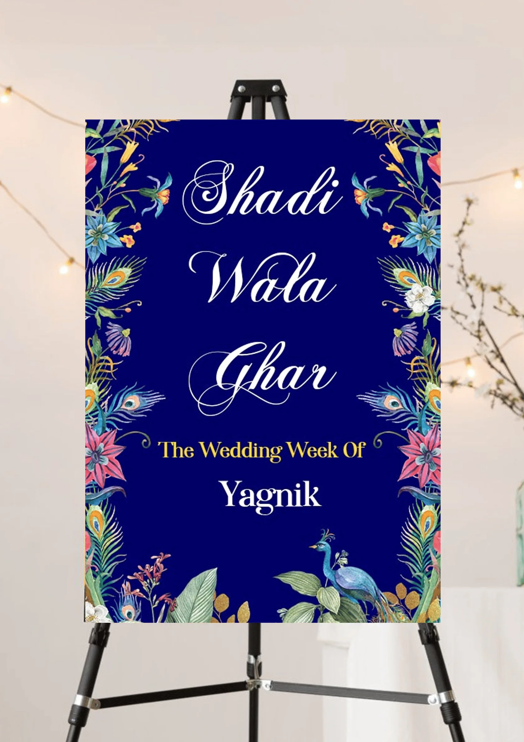 Shadi Wala Ghar Welcome Board Template For Weddings