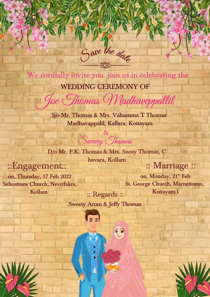 Wholesome Wedding Invitation with Traditional Touch