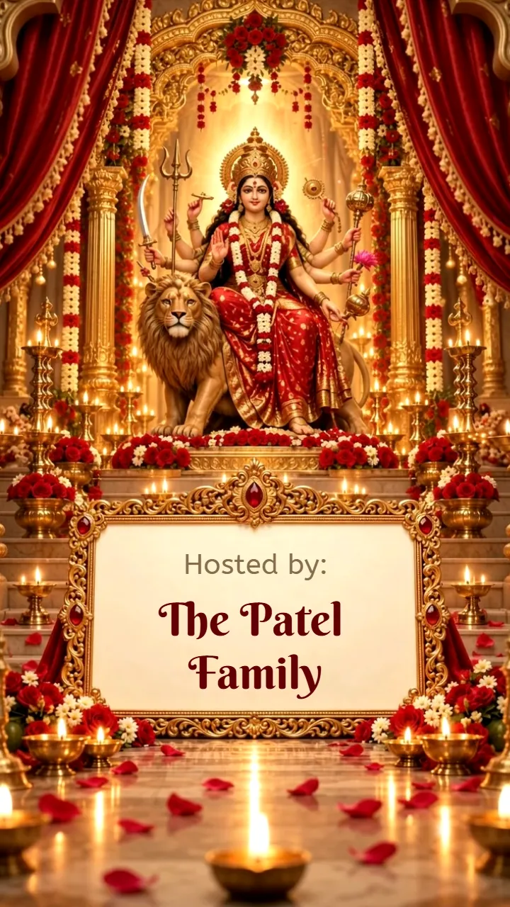3D Mata Ki Chowki Invitation Video with Beautiful Designs