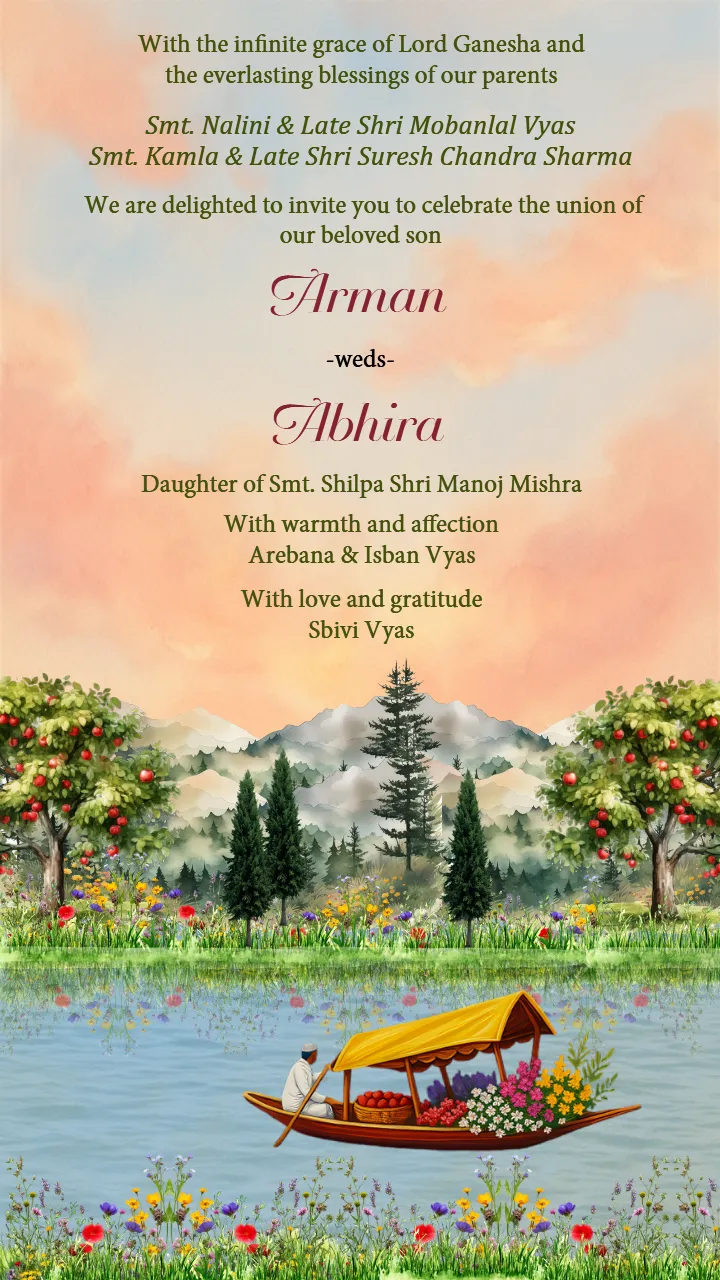 Kashmir Wedding Invitation Video With Traditional Touch