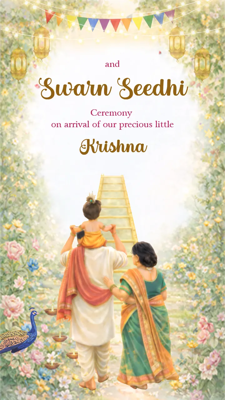 Mundan Ceremony Invitation Video with Traditional Design