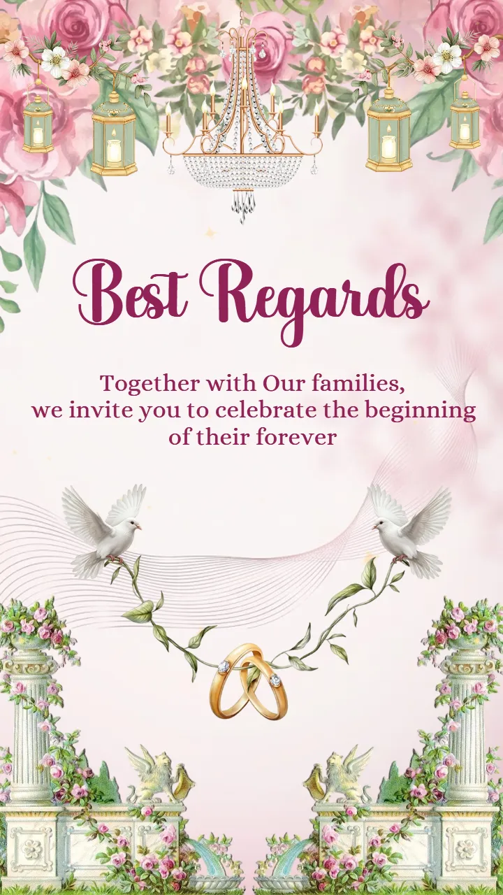 Dreamy Garden Ring Ceremony Invitation Video Design