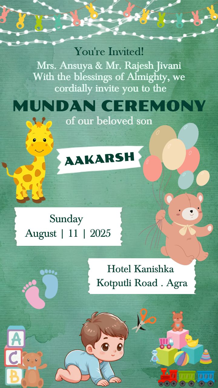 Celebrate with Beautiful Mundan Ceremony Template Online