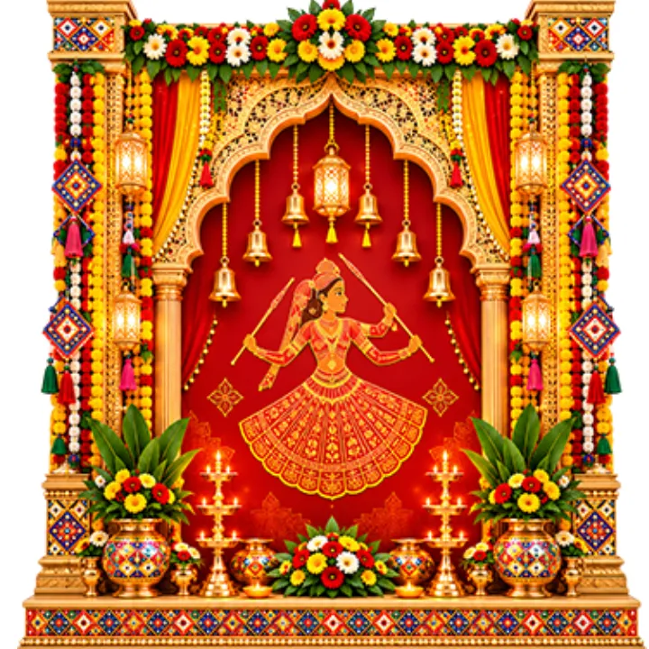 Navaratri 3D Mandap Design Ideas for Mataji Decoration