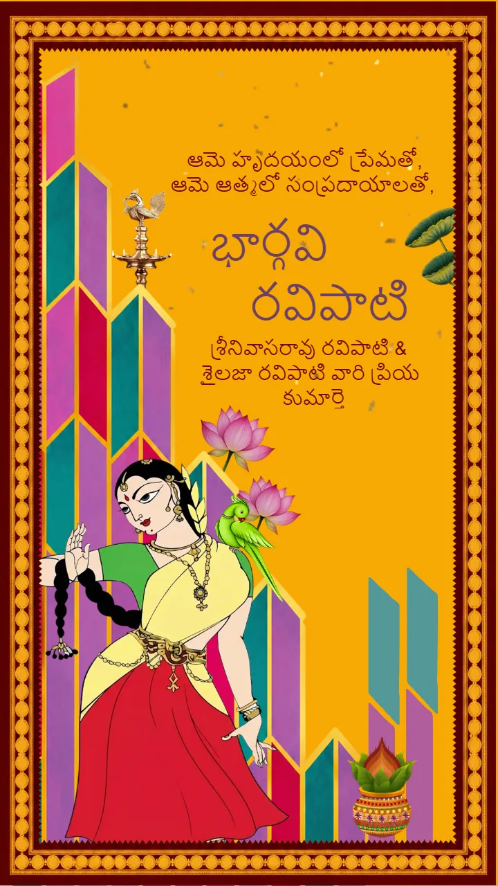 Telugu Wedding Invitation video with Divine Wedding Theme
