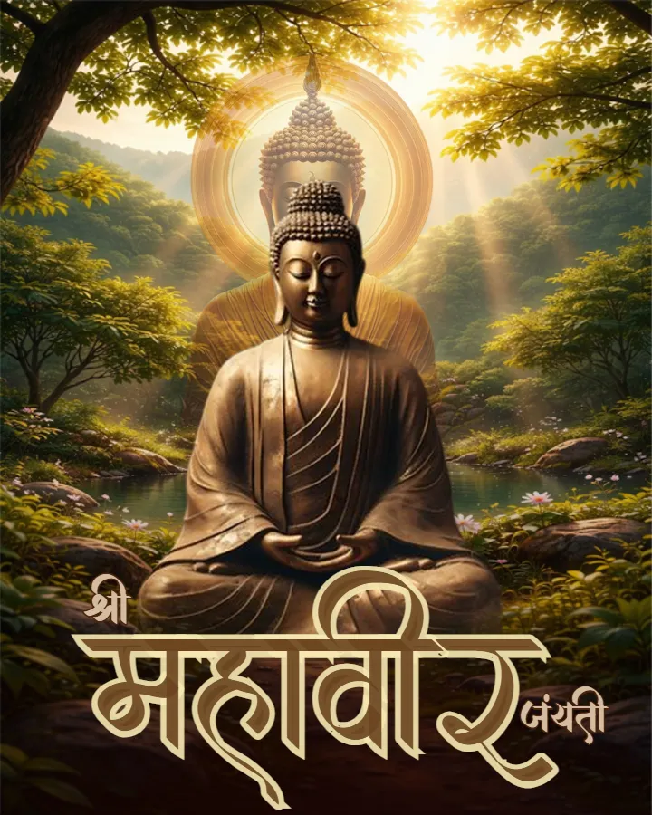 Shree Mahavir Jayanti Image in Hindi Download Online Free