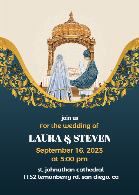 Colourful Wedding Invitation Card Download