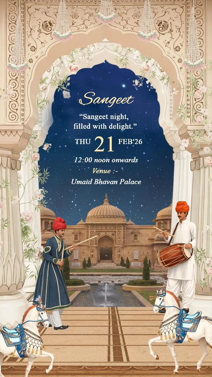 Royal Wedding Invitation Video With Grand Design