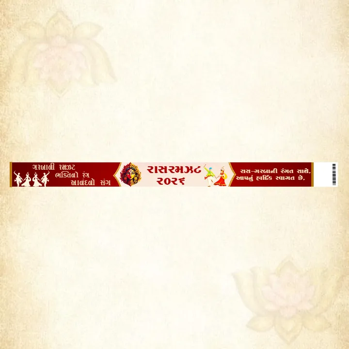 Navratri Wristband Designs for Dandiya Event Passes