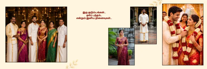 Tamil Wedding Album PSD With Temple Wedding Memories