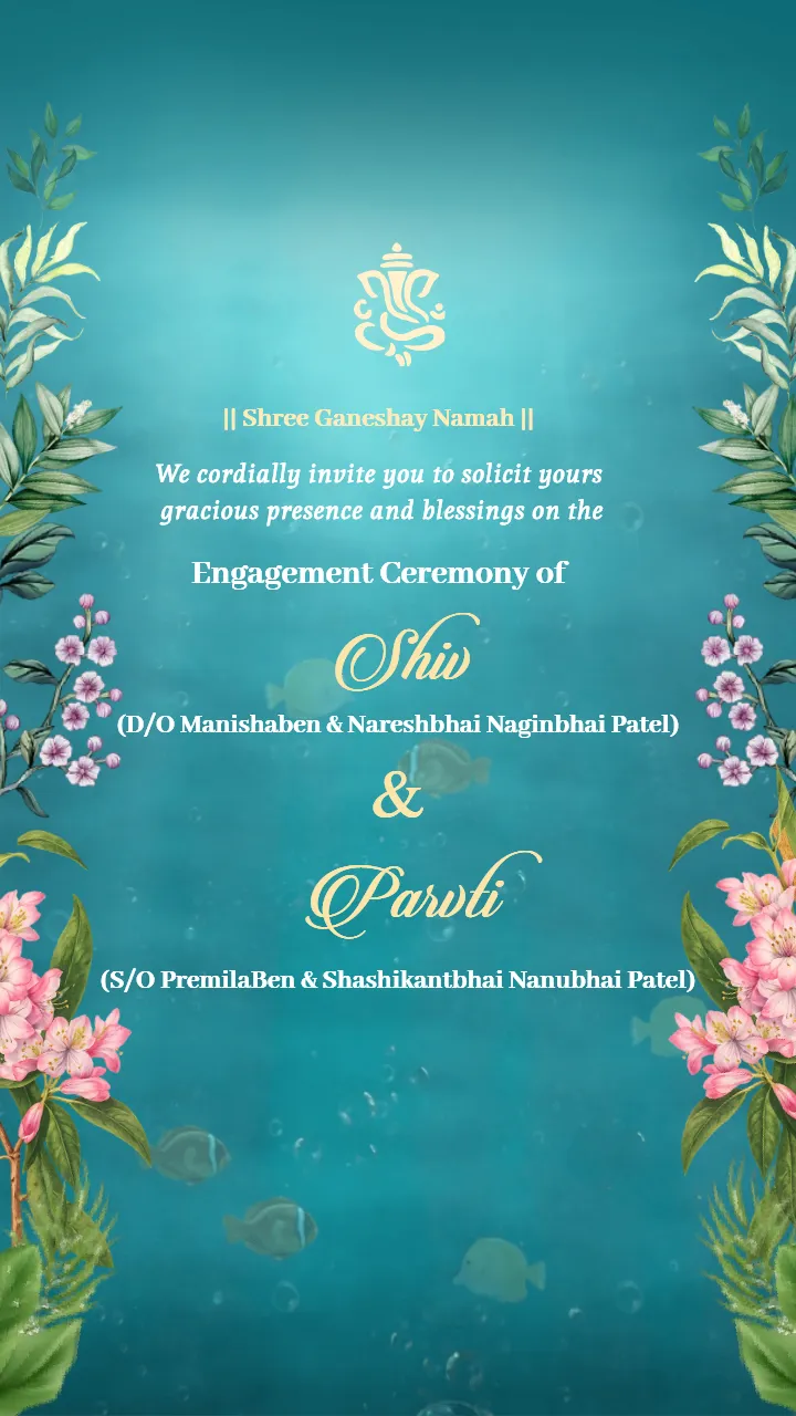 Wedding Invitation Video Shiv Parvati Spiritual Theme