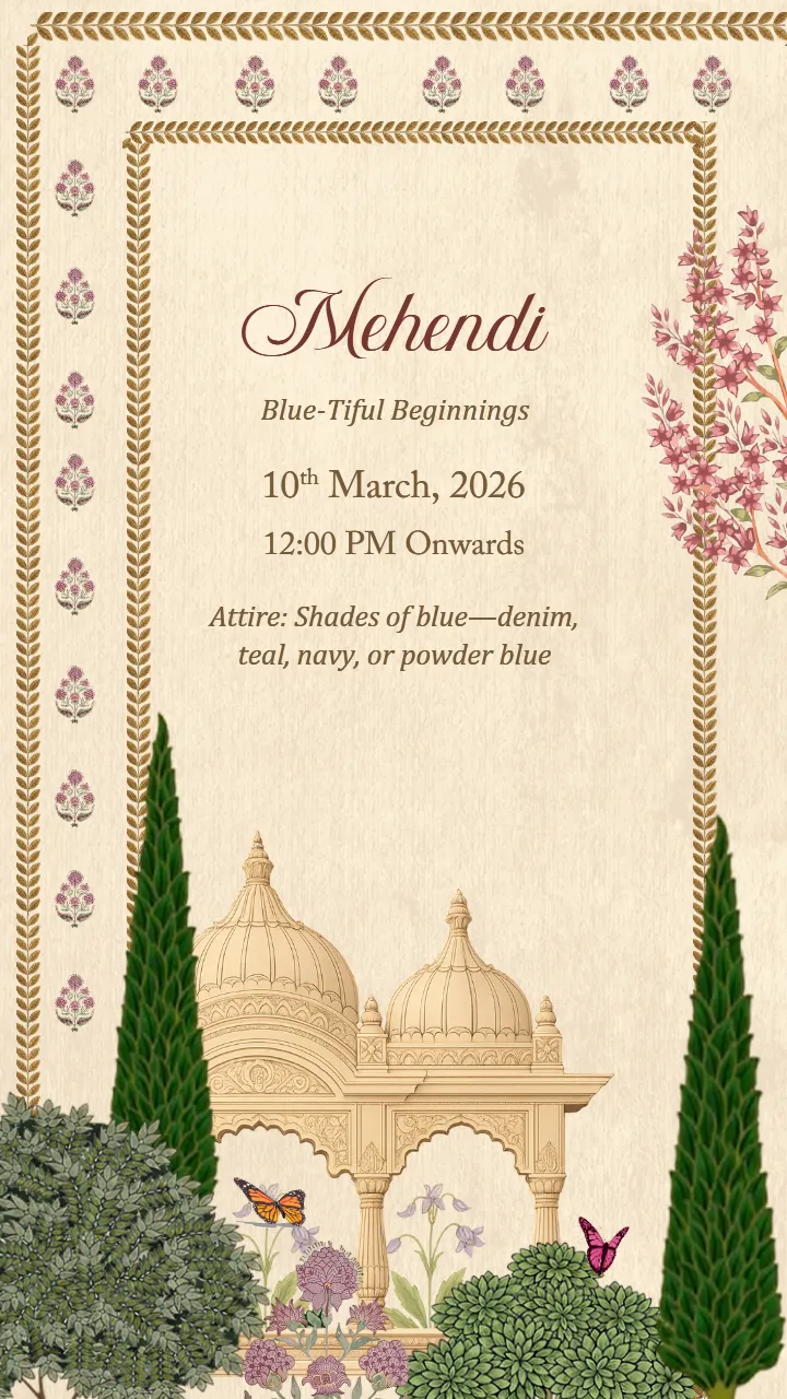 Wedding Invitation Video Traditional Indian Theme