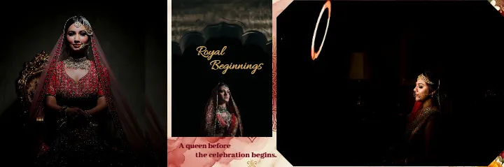 Wedding Bride Album Design PSD with Elegant Album Layouts