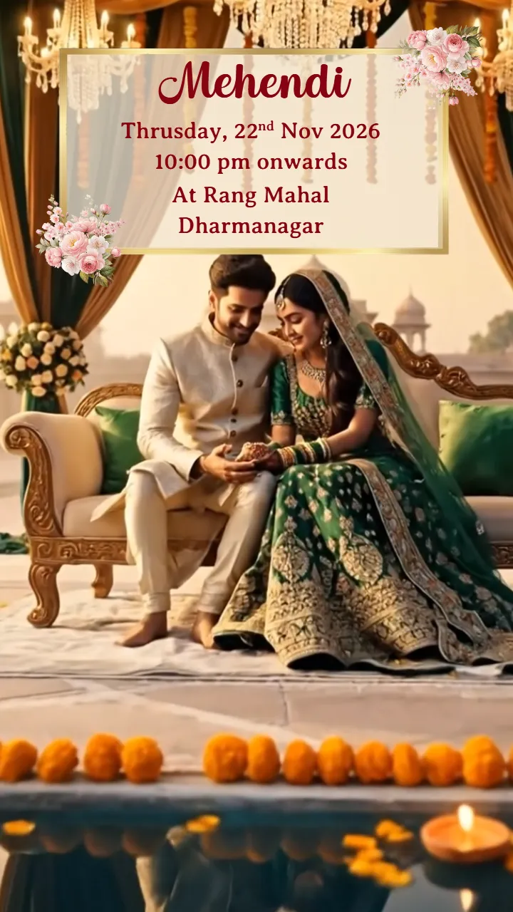 3D Wedding Invitation Video for Modern Wedding Event