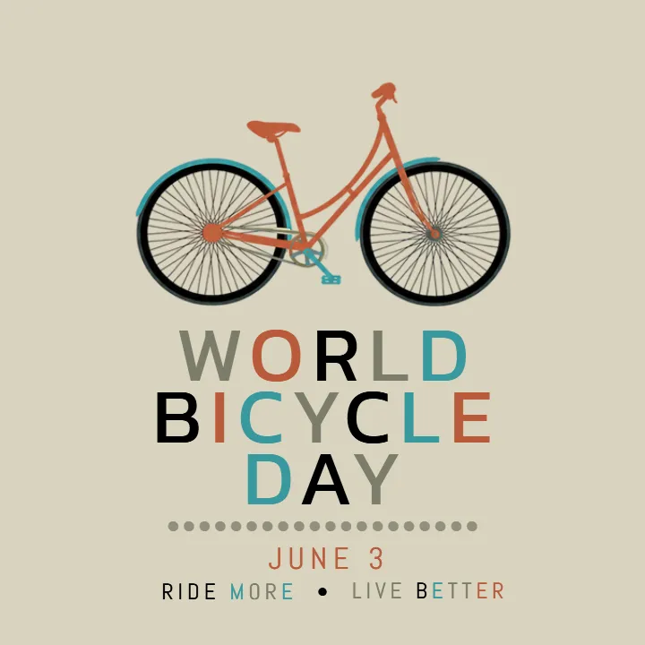 Happy World Bicycle Day Photo in English HD Images for All