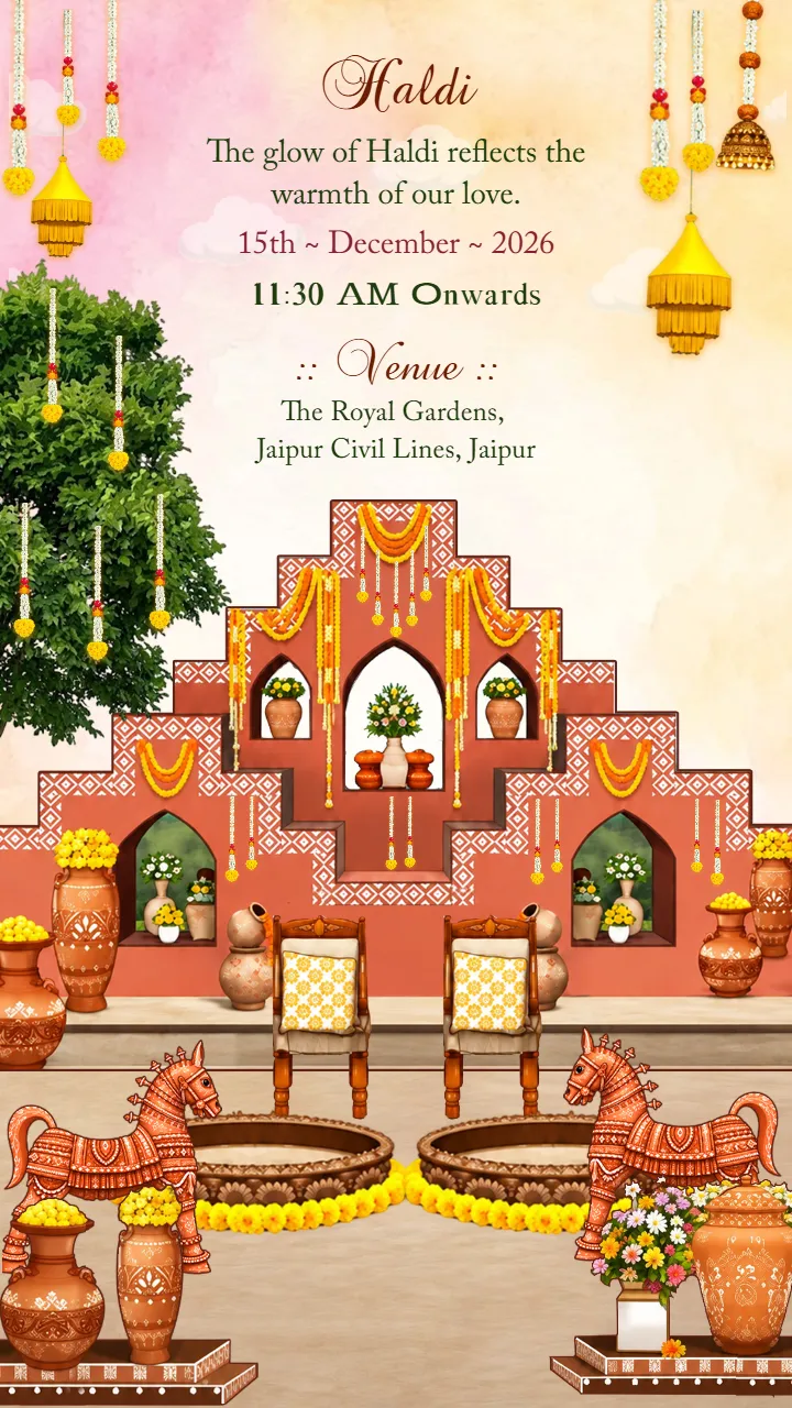 Wedding Invitation Video for Jaipur Palace Wedding Scenes
