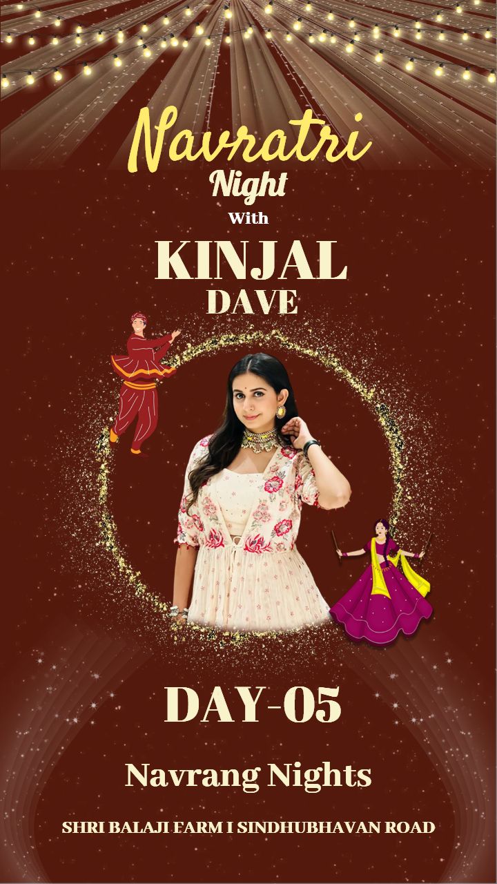 Navratri Images 2025 Celebration with Kinjal Dave