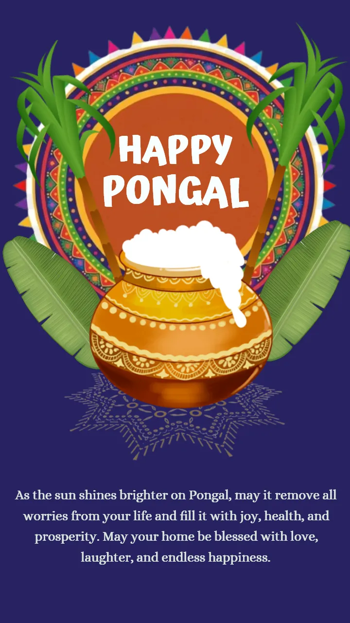 Pongal Wishes Video Template for WhatsApp Status and Story