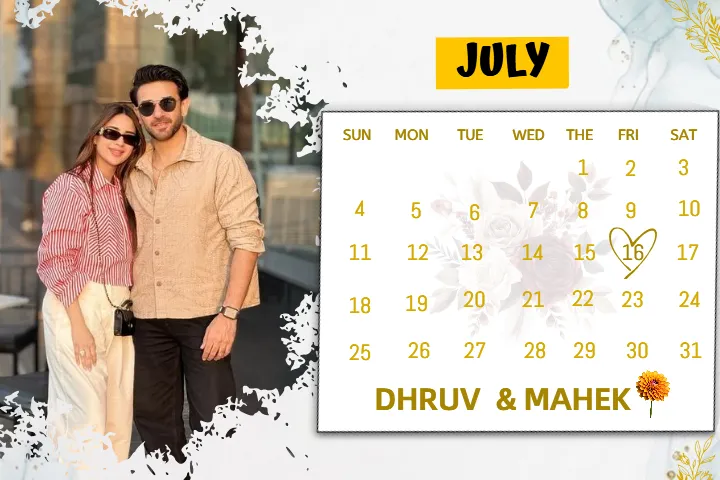 Wedding Calendar Templates with Personalized Couple Photos
