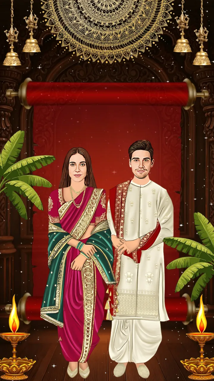 Marathi Wedding Invitation Video Classic Mandap Design