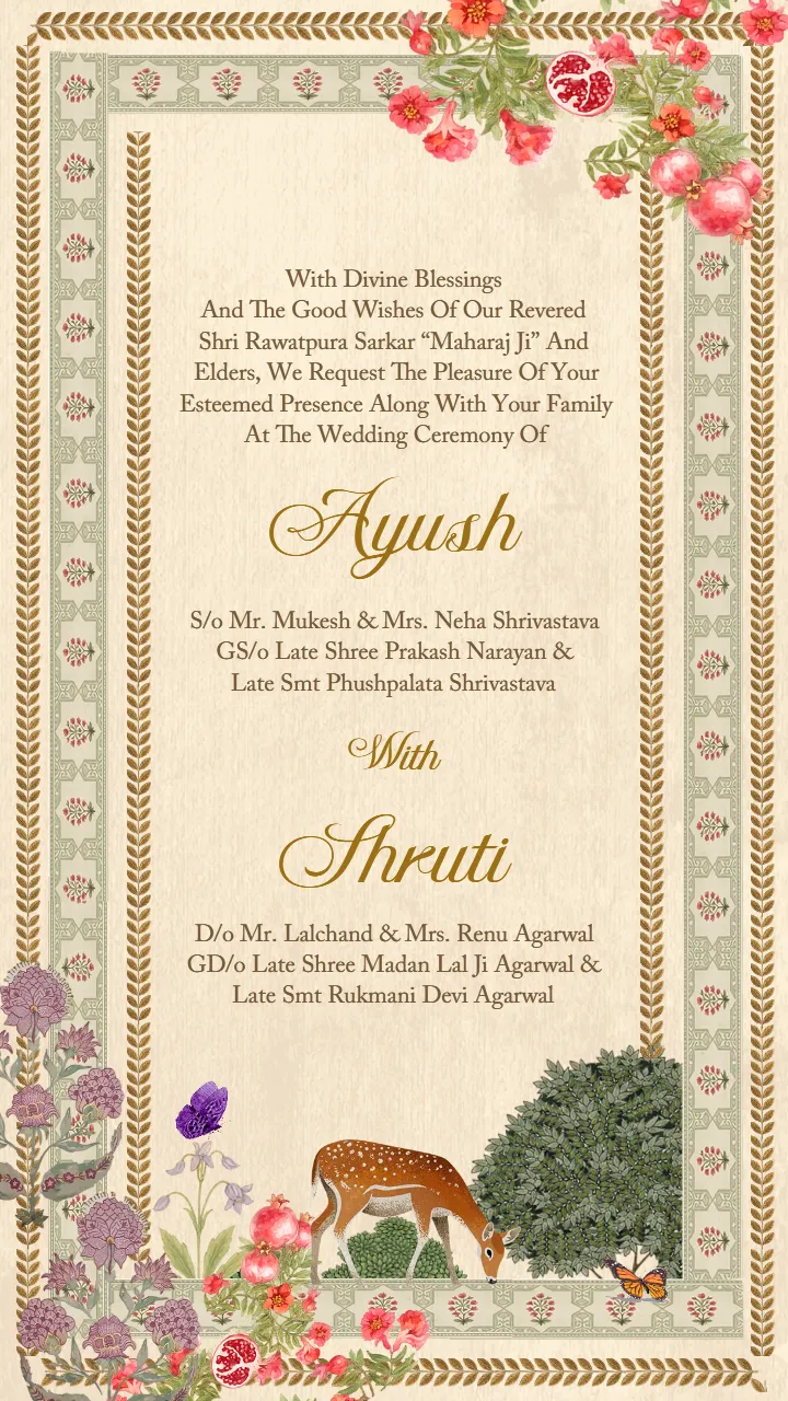 Wedding Invitation Video Traditional Indian Theme