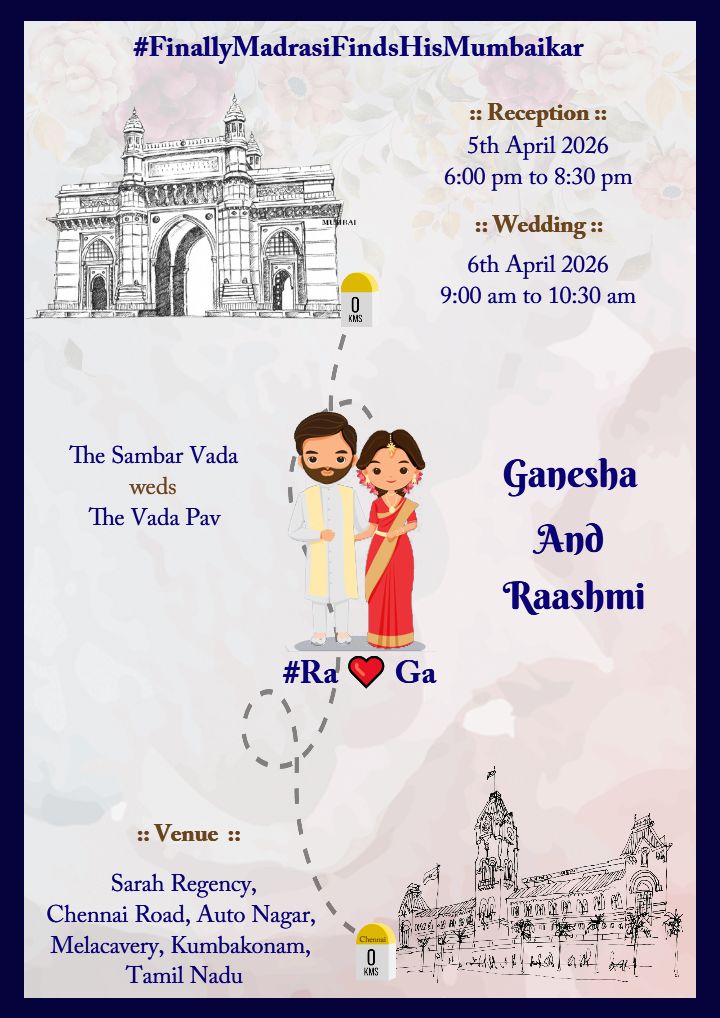 Customize Your South Indian Wedding Invitation Card Online