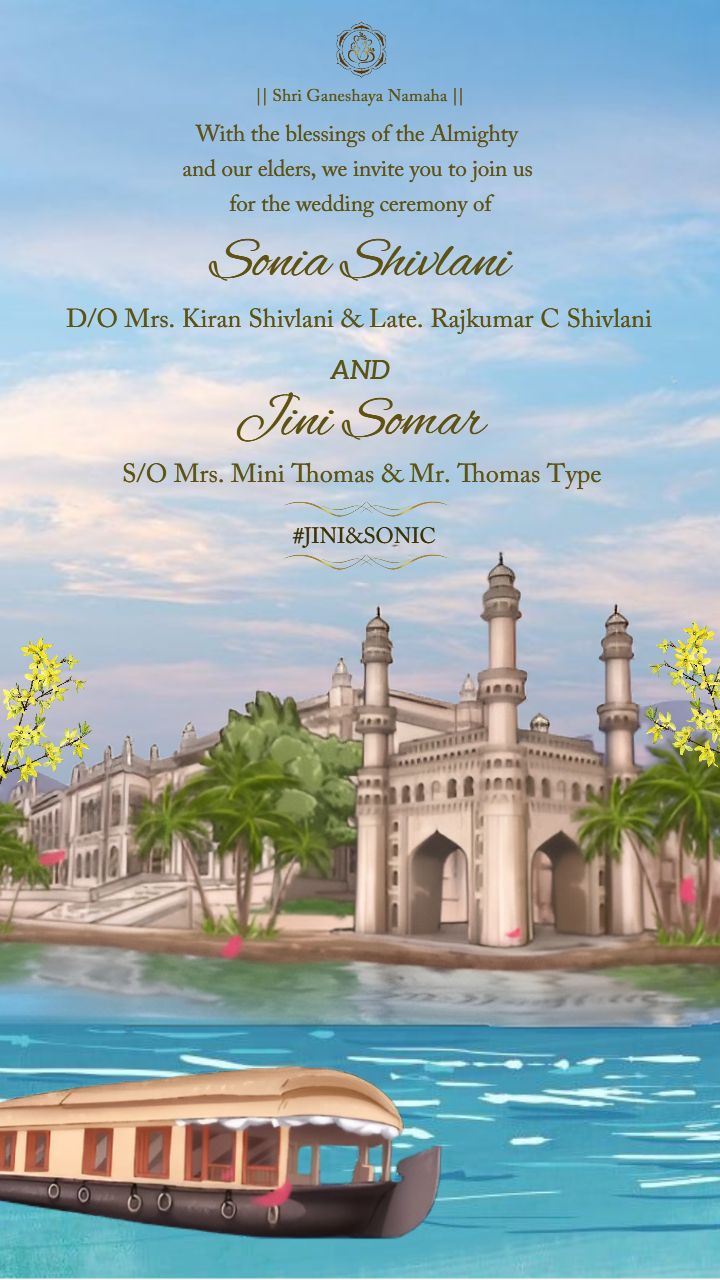 Indian palace style Wedding Invitation video theme