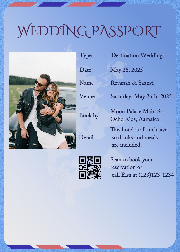 Timeless Wedding Itinerary invitation A Dream Come True